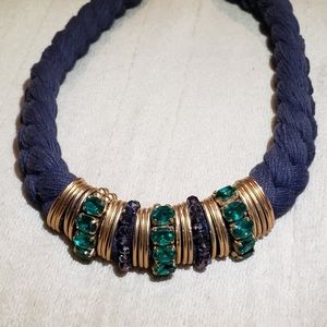 Accessorize 19" braided statement necklace